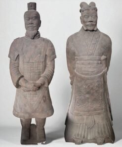 Pair of Tall Terra Cotta Warrior Statues