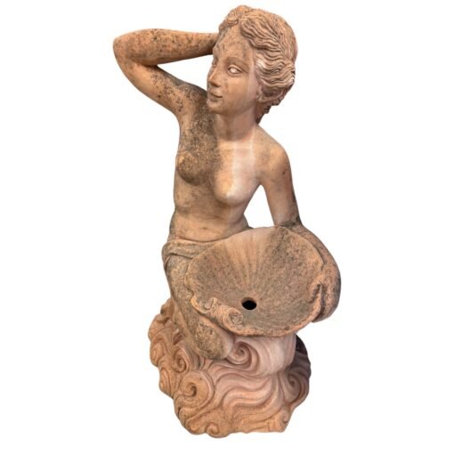Antique Terra Cotta Mermaid Statue - Image 3
