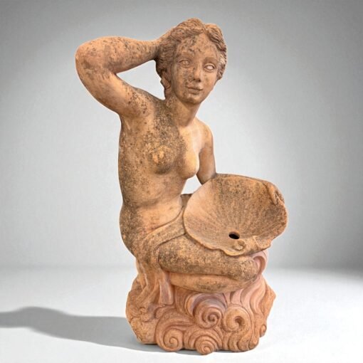 Antique Terra Cotta Mermaid Statue - Image 2