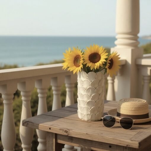 Ceramic Italian Shell Vase - Image 3