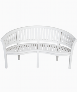 Curved Wooden Garden Bench