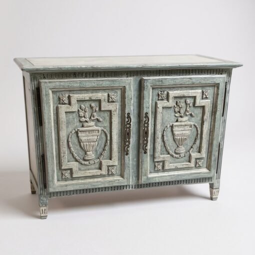 Italian Hand Painted Cabinet Blue and White