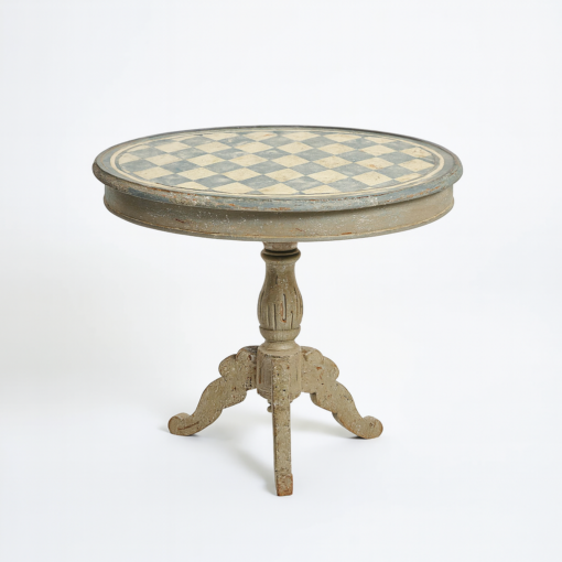 Italian Painted Side Table with Harlequin Top