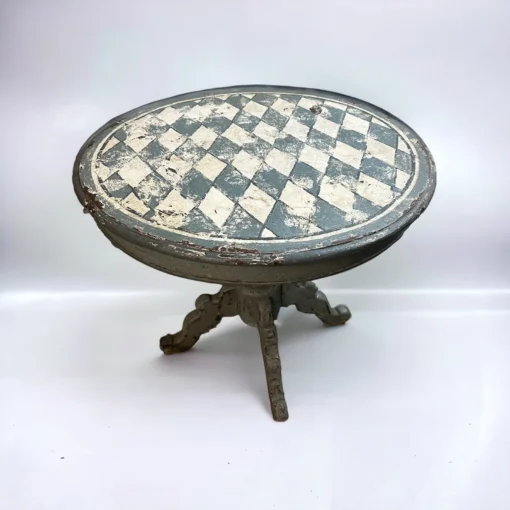 Italian Painted Side Table with Harlequin Top - Image 2