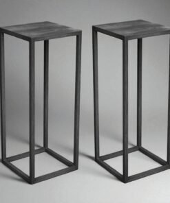 Pair of Zinc Tall Pedestals