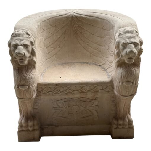 Carved Roman Style  Lion Chair - Image 2
