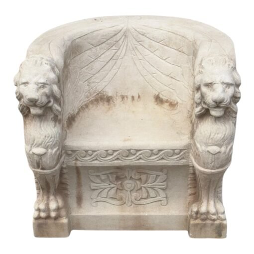 Carved Roman Style  Lion Chair