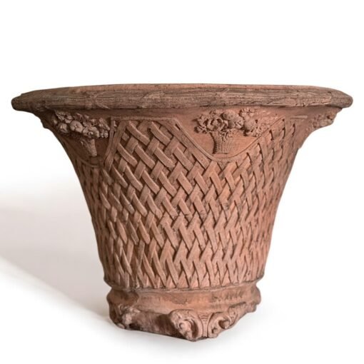Large Basket Weave Garden Planters - Image 2