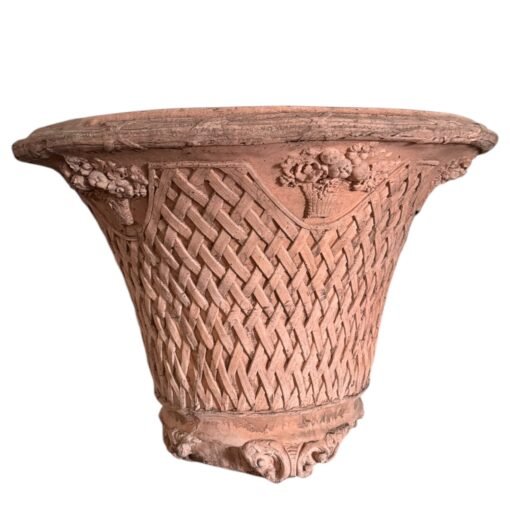 Large Basket Weave Garden Planters - Image 3