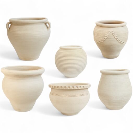 Terra Cotta White Washed Planters