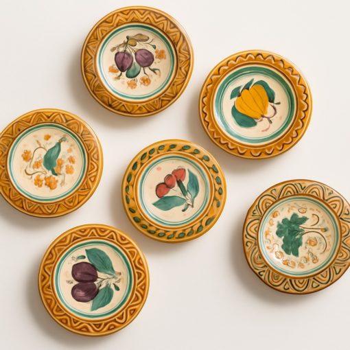 Set of 6 Fruit and Birds Wall Hanging Plates - Image 3