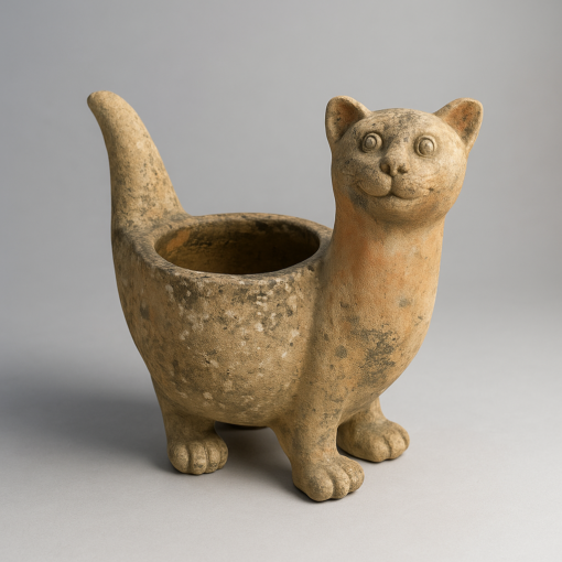 Terracotta Cat Planter - Image 2