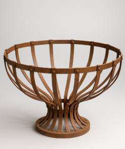Wrought  iron strap urns / planters