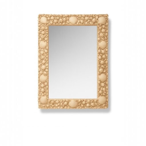 Shell Mosaic Mirror White