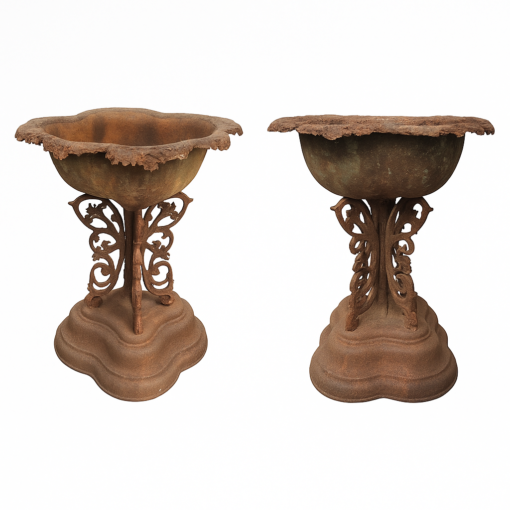 Pair of Antique Victorian Cast Iron Urns - Image 2