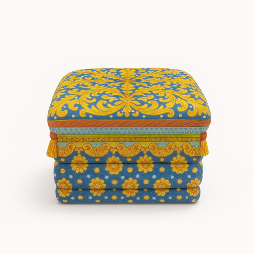 Vintage Sicilian Terra Cotta Ottoman - Image 4