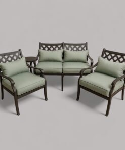 Aluminum Patio Outdoor Love Seat and Chairs