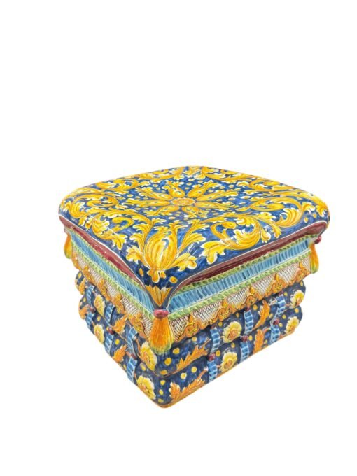 Vintage Sicilian Terra Cotta Ottoman - Image 2