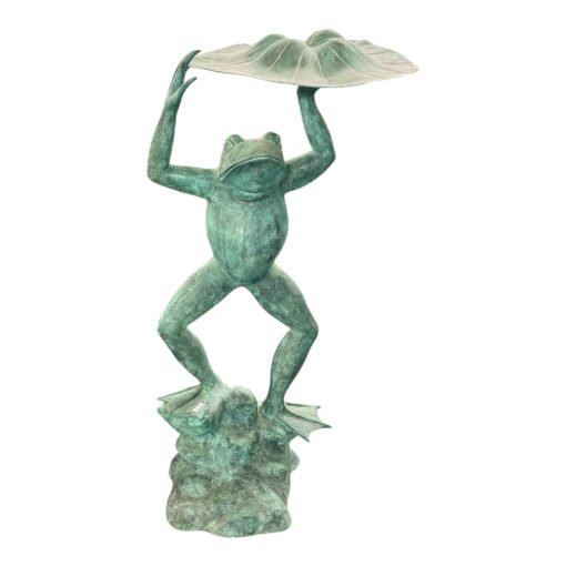 Bronze Frog Fountain Head with Lotus Leaf