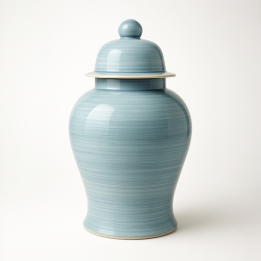 Vintage Style Sky Blue Porcelain Ginger Jar