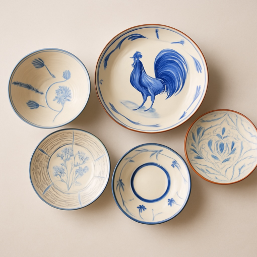 Traditional Spanish Ceramic 'Lebrillo' bowl, handmade and hand-painted