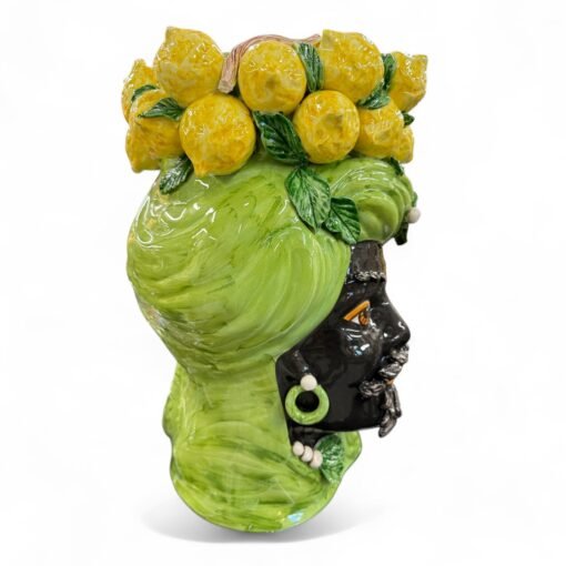 Moorish Head Ceramic Vase - Image 3