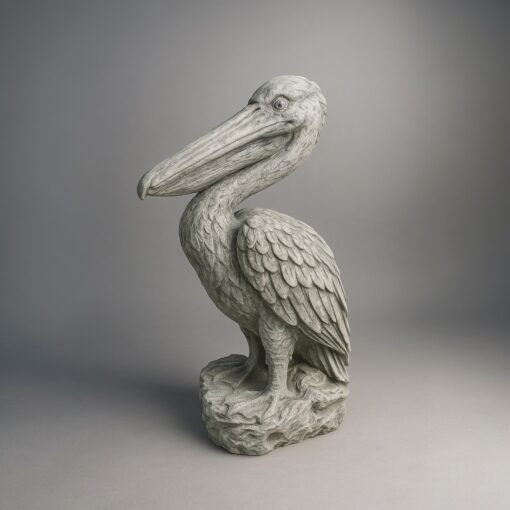 Coastal Monumental Cast Concrete Pelicans Statues