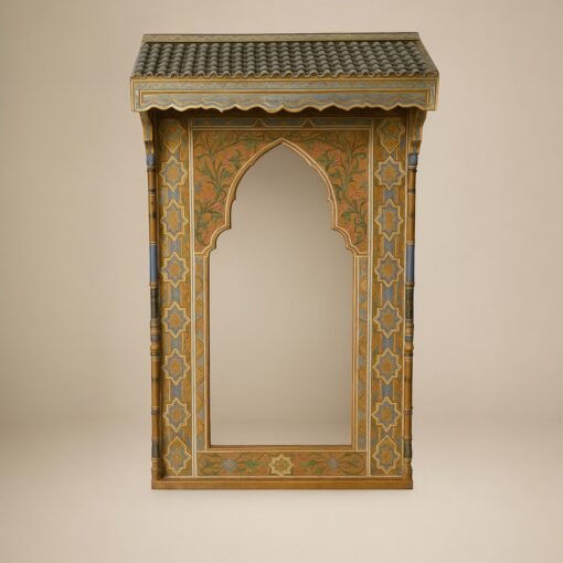 Vintage Hand Painted Moroccan Wall Mirror
