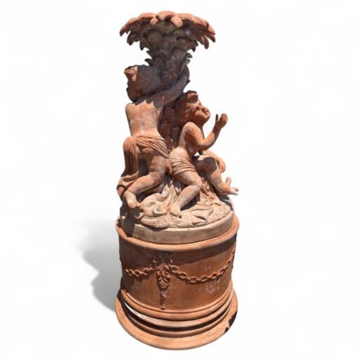 Antique Italian Terra Cotta Cherubin Central Fountain - Image 3