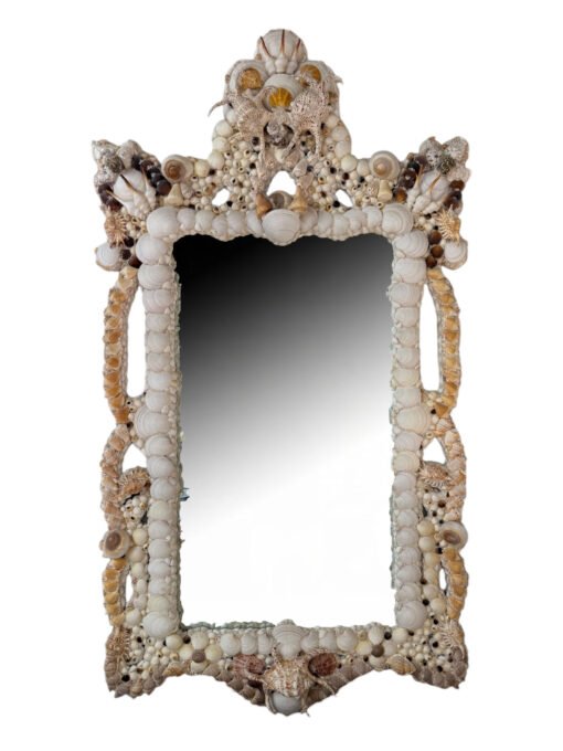 Vintage Coastal Shell Encrusted Mirror - Image 2