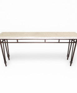 Modern Iron Console Table with Coral Top