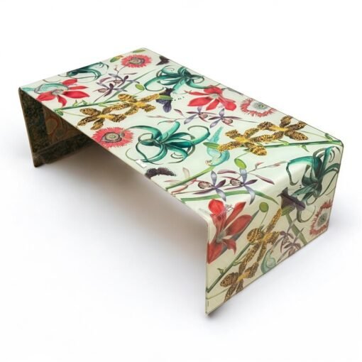 Glass Decoupage Coffee Table by Alex Stewart