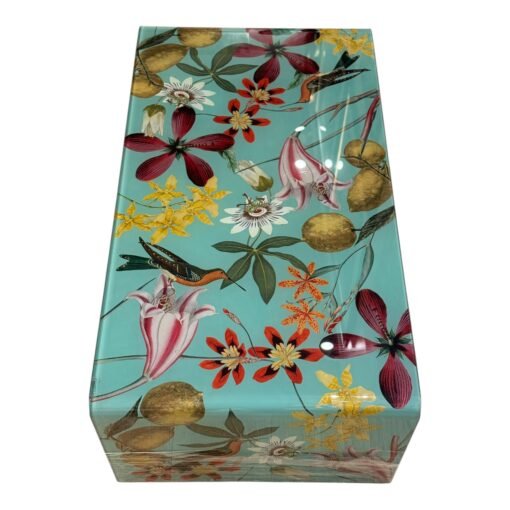 Blue Glass Decoupage Coffee Table by Alex Stewart - Image 4