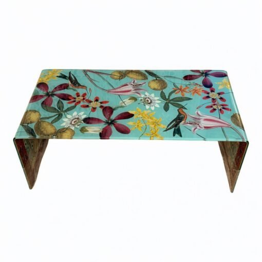 Blue Glass Decoupage Coffee Table by Alex Stewart - Image 3
