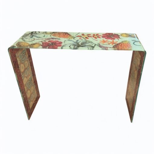 Blue Glass Decoupage Console Table by Alex Stewart - Image 4