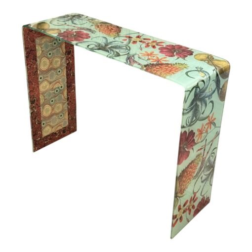 Blue Glass Decoupage Console Table by Alex Stewart - Image 3