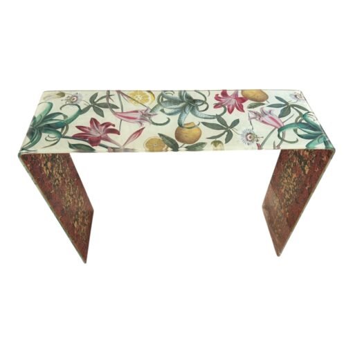 Elegant Glass Decoupage Console Table by Alex Stewart - Image 5