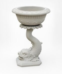Cast Concrete Dolphin Form Garden Pedestal Plant Stands
