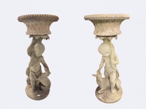 Vintage English Putti Garden Planters - Image 4