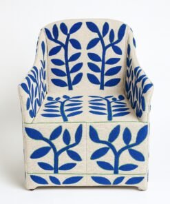 Hand Beaded Chairs Blue and White