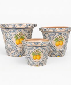 Spanish Blue and White Lemon Pots - 3 Sizes