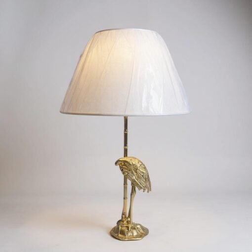 Gilt Bronze Heron Lamp
