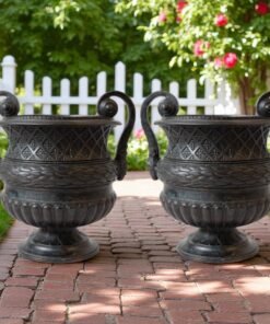 Pair of Classic Bronze Urn with handle