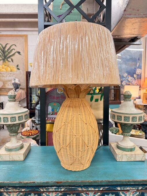 Rattan Table Lamp Pineapple Natural - Image 3