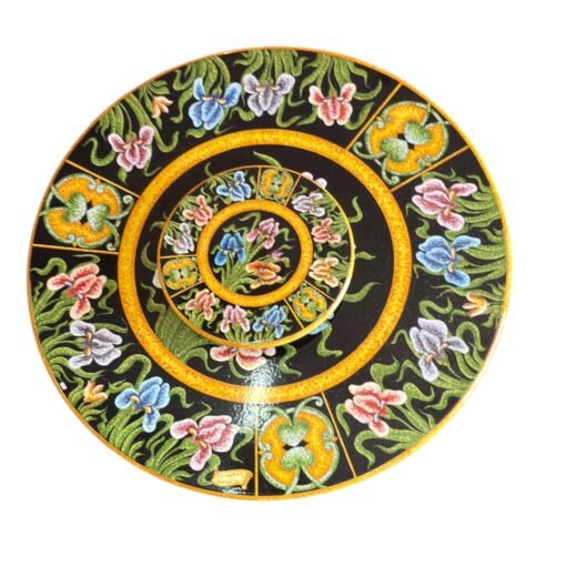 Italian Mosaic Side Table with Floral Motifs - Image 3