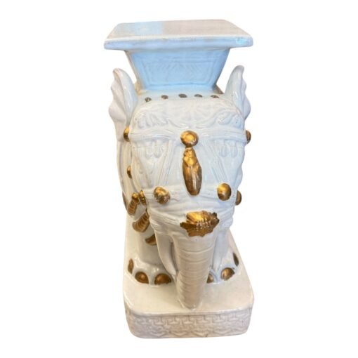 Vintage Ceramic Elephant Garden Stool 23" - Image 3