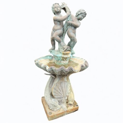 Verdigris Patinated Bronze Garden Fountain - Image 3