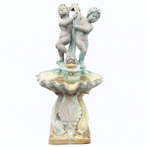 Verdigris Patinated Bronze Garden Fountain - Image 2