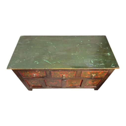 Tibetan  Cabinet Golden Dragon Kyungbur Coffer, c. 1850 - Image 4