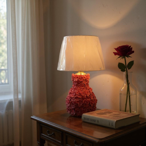 Floral Ceramic Table Lamp - Image 3